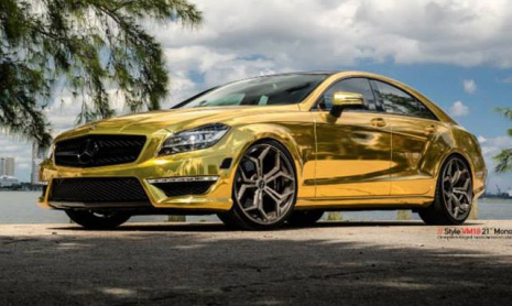 Золотой Mercedes CLS63 от тюнинг-ателье MC Customs